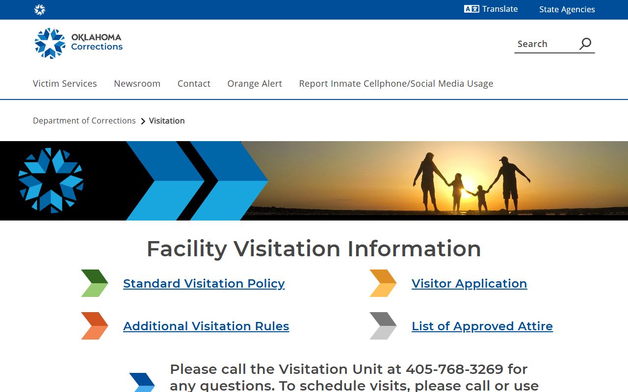 Clara Waters Community Corrections Center ODOC visitation rules